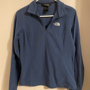 The North Face blue quarter zip
